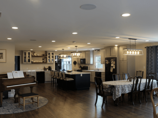 kitchen and living room in new in law suite