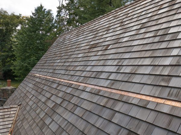 cedar shake shingle roof on attached garage