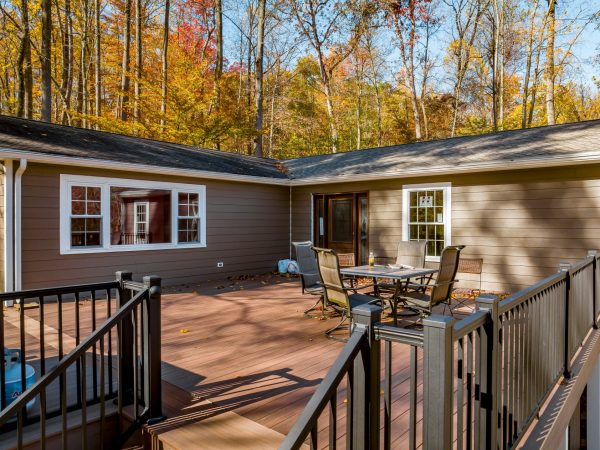 second story deck on custom home