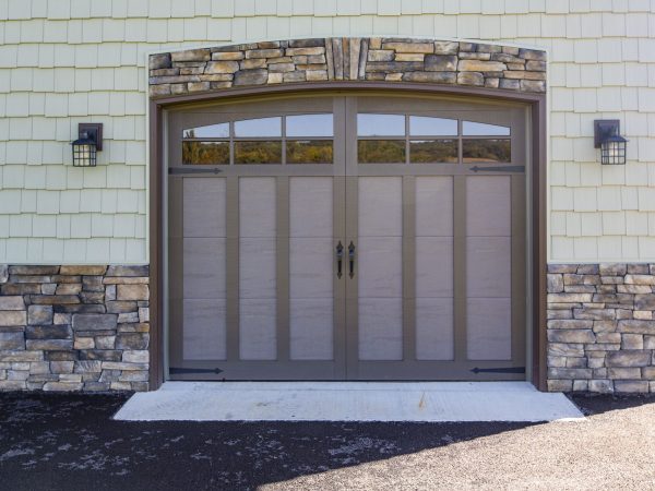luxury garage doors on new detached garage