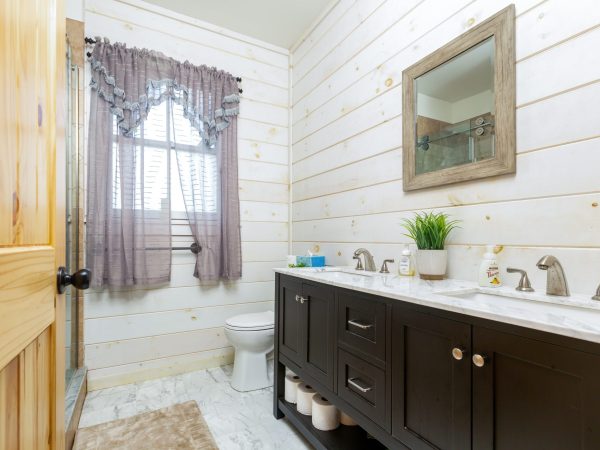 barn interior bathroom vanity