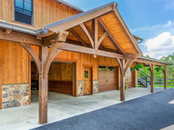 front of barn entrance