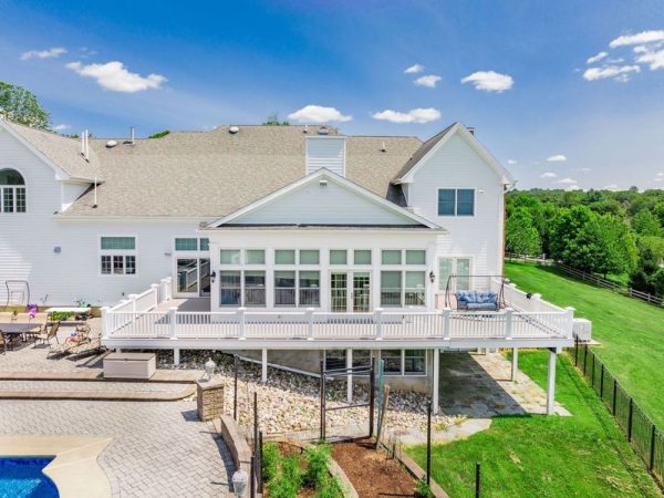 wrap around deck on pool house