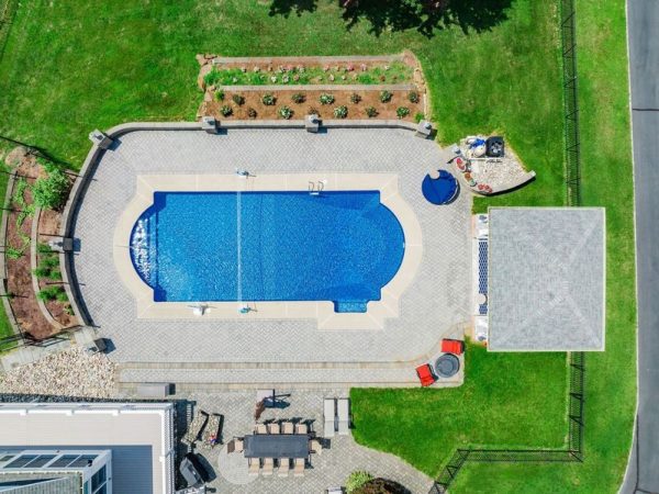 aerial pool view