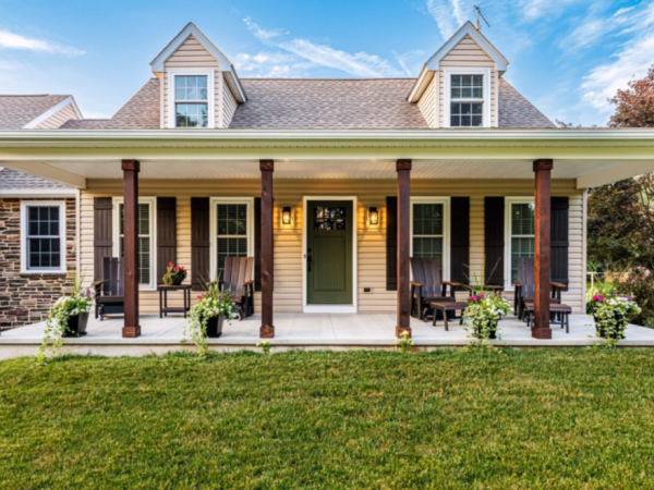 wooden porch columns