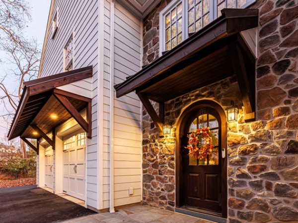 white home front door